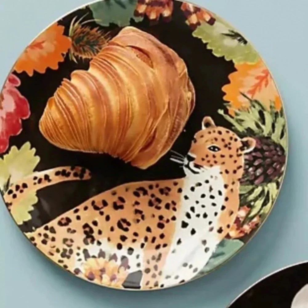 Anthropologie Henriette Cheetah Desert Plate